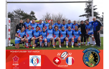 Présence de l'équipe de FRANCE GENDARMERIE de rugby à XV féminin 